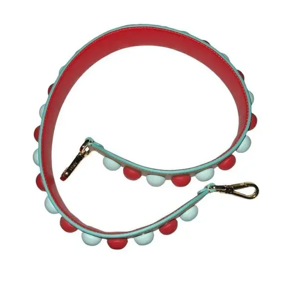 Fendi Multicolor leather bag strap with gold-tone hardware. - Picture 11 of 15